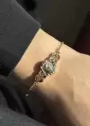 Altın Renk Gül Detaylı Çelik VİP Xuping Bileklik