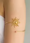 Altın Renk Güneş Desenli Tasarım Bileklik Kol Aksesuarı