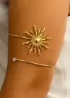 Altın Renk Güneş Desenli Tasarım Bileklik Kol Aksesuarı