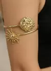 Altın Renk Güneş Figürlü Tasarım Bileklik Kol Aksesuarı