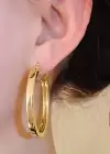 Altın Renk Halka Küpe (Çift)