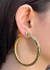 Altın Renk Halka Küpe (Çift)