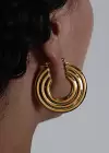 Altın Renk Halka Küpe (Çift)