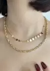 Altın Renk İkili Kolye