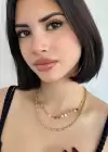 Altın Renk İkili Kolye