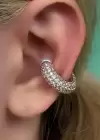 Altın Renk İnci Ve Taş Detaylı Ear Cuff (Tek)