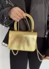 Altın Renk Kadın Deri Çanta