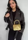 Altın Renk Kadın Deri Çanta