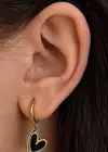 Altın Renk Kalp Figürlü Çelik Küpe (Çift)
