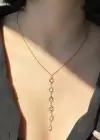 Altın Renk Kalp Figürlü Çelik Y Kolye