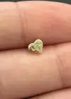 Altın Renk Kalp Figürlü Cerrahi Çelik Tragus/Kıkırdak Küpe/Piercing (Tek)
