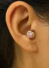 Altın Renk Kalp Figürlü Cerrahi Çelik Tragus/Kıkırdak Küpe/Piercing (Tek)