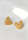 Altın Renk Kalp Figürlü Küpe (Çift)