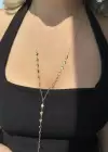 Altın Renk Kalp Figürlü Y Kolye