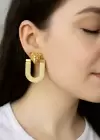Altın Renk Kaplan Figürlü Küpe (Çift)