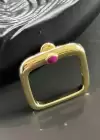 Altın Renk Kare Metal Yüzük