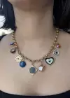 Altın Renk Karışık Figürlü Kolye