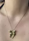 Altın Renk Kelebek Figürlü Çelik Kolye