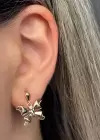 Altın Renk Kelebek Figürlü Çelik Xupıng Küpe (Çift)