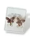 Altın Renk Kelebek Figürlü Çelik Xupıng Küpe (Çift)