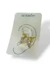 Altın Renk Kelebek Figürlü Taş Detaylı 14K Altın Kaplama TX Ear Cuff (Tek)