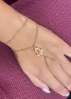 Altın Renk Kelebek Figürlü Taş Detaylı Çelik Şahmeran