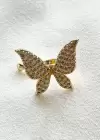 Altın Renk Kelebek Figürlü Taşlı Ear Cuff