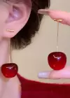 Altın Renk Kiraz Figürlü YSX Küpe (Çift)