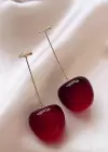 Altın Renk Kiraz Figürlü YSX Küpe (Çift)