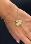 Altın Renk Kız Figürlü Taş Detaylı Çelik Şahmeran