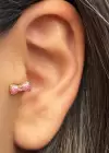 Altın Renk Kurdele Figürlü Çelik Tragus/Kıkırdak Küpe/Piercing (Tek)