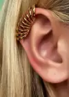 Altın Renk Metal Ear Cuff Küpe (Tek)