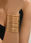 Altın Renk Metal Kelepçe Bileklik