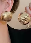 Altın Renk Metal Küpe (Çift)