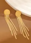 Altın Renk Sallantılı Çelik Küpe (Çift)