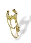 Altın Renk Sallantılı Ear Cuff (Tek)
