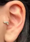 Altın Renk Silah Figürlü Çelik Tragus/Kıkırdak Küpe/Piercing (Tek)