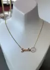 Altın Renk Smile Yazı Detaylı Çelik Kolye