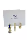 Altın Renk Taş Detaylı 3lü YSX Küpe Set