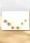 Altın Renk Taş Detaylı 6lı Küpe Set