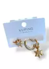 Altın Renk Taş Detaylı Çelik 3lü Xuping Küpe Set