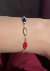 Altın Renk Taş Detaylı Çelik Bileklik