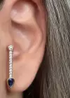 Altın Renk Taş Detaylı Çelik Tragus/Kıkırdak Küpe/Piercing (Tek)