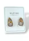 Altın Renk Taş Detaylı Çelik Xupıng Küpe (Çift)