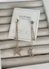 Altın Renk Taş Detaylı Çelik Xuping Küpe (Çift)