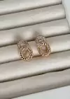 Altın Renk Taş Detaylı Çelik Xuping Küpe (Çift)