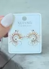 Altın Renk Taş Detaylı Çelik Xuping Küpe (Çift)