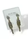 Altın Renk Taş Detaylı Çelik Xuping Küpe Set (Çift)