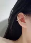 Altın Renk Taş Detaylı Ear Cuff (Tek)