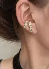 Altın Renk Taş Detaylı Ear Cuff (Tek)